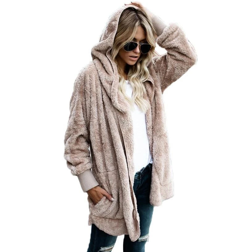 Spring Faux Fur Warm Winter Coats On Both Sides Ladies Jacket Women Open Stitch Hooded Coat Female Long Sleeve Jacket Plus Size
Spring Faux Fur Warm Winter Coats On Both Sides Ladies Jacket Women Open Stitch Hooded Coat Female Long Sleeve Jacket Plus Size