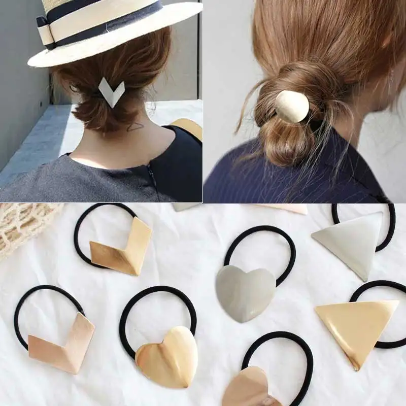 Metal Geometry Elastic Hair Bands Fashion Hair Rope Heart Ring Head Rope Korea Hair Accessories for Women
Metal Geometry Elastic Hair Bands Fashion Hair Rope Heart Ring Head Rope Korea Hair Accessories for Women