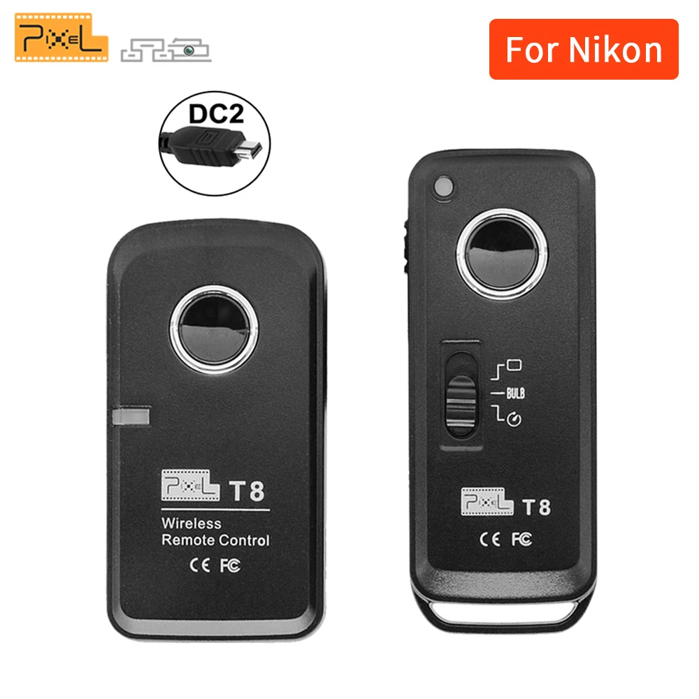 Pixel T8/DC2 Wireless Shutter Release Remote Control For Nikon DSLR D7100 D7000 D5000 D3200 D3100 D600 D90 D5300 VS TW-283
Pixel T8/DC2 Wireless Shutter Release Remote Control For Nikon DSLR D7100 D7000 D5000 D3200 D3100 D600 D90 D5300 VS TW-283