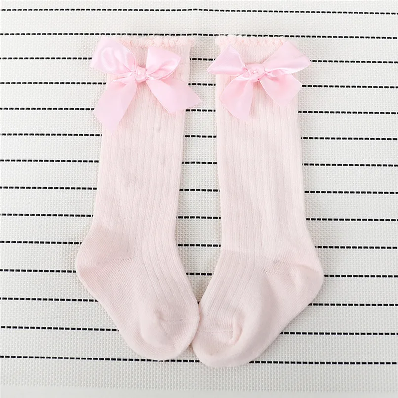 New Baby Socks Kids Toddlers Girls Big Bow Knee High Long Soft Cotton Baby Socks Suit for0-4T babys NDA84L24 (11)
