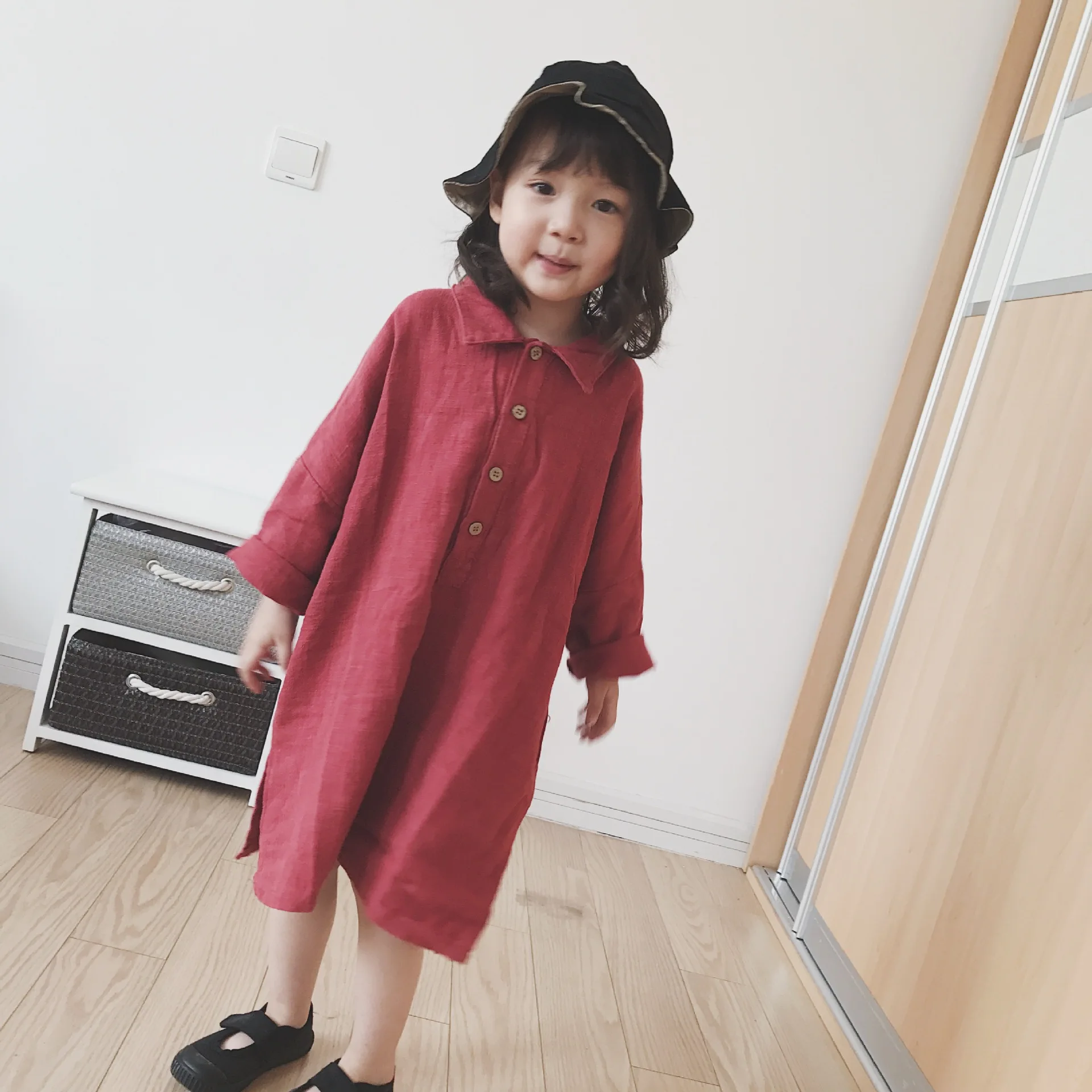 Autumn 2018 girls cotton loose long sleeve shirt dresses Korean style casual dress children kids fashion clothes 2-6 Y
Autumn 2018 girls cotton loose long sleeve shirt dresses Korean style casual dress children kids fashion clothes 2-6 Y