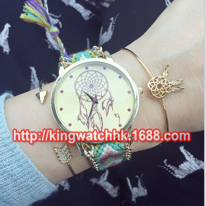 100pcs/lot,Handmade Rope Bracelet Wristwatch Dreamcatcher Friendship Bracelet Watch Chain Fabric Dress Watch Women Casual Watch 
100pcs/lot,Handmade Rope Bracelet Wristwatch Dreamcatcher Friendship Bracelet Watch Chain Fabric Dress Watch Women Casual Watch