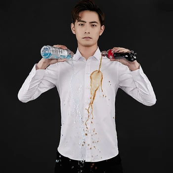 LISIBOOO Mens Solid Color Long Sleeve Shirt Business Casual Antifouling Shirt Male Business Work Shirt Men Slim Fit Dress Shirt
LISIBOOO Mens Solid Color Long Sleeve Shirt Business Casual Antifouling Shirt Male Business Work Shirt Men Slim Fit Dress Shirt