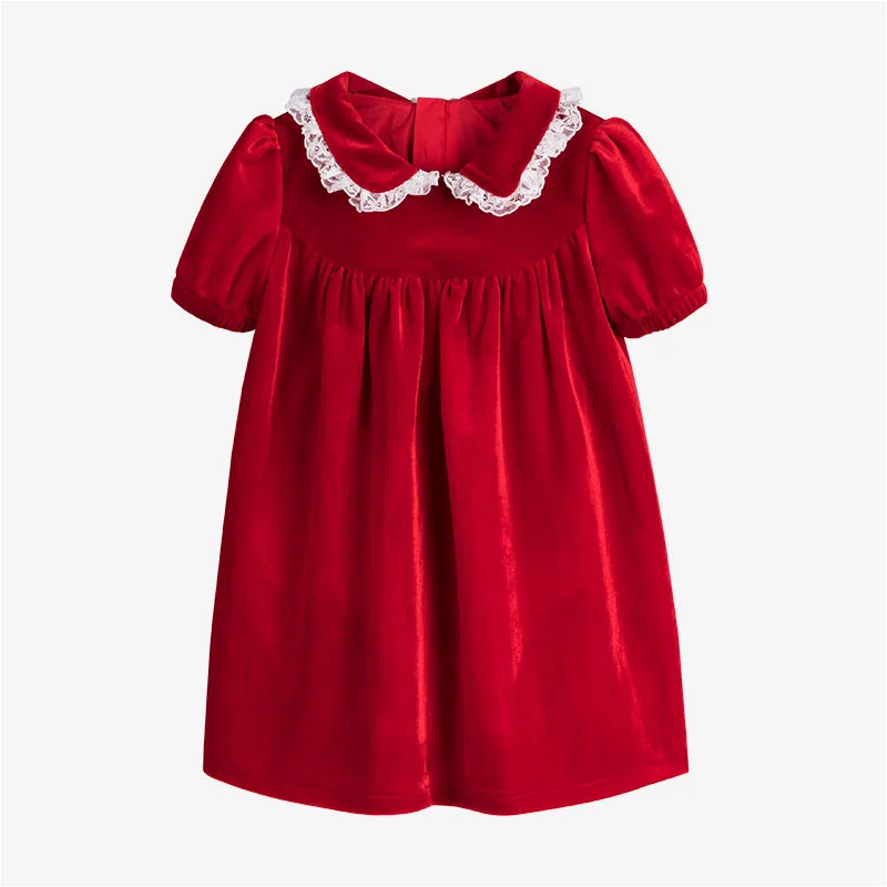 2019 Spring&Summer Girl Kids Lace Red Solid Dress Girl Princess Dress Puff Sleeve Red Velvet Party Dress for Baby Girls Clothes
2019 Spring&Summer Girl Kids Lace Red Solid Dress Girl Princess Dress Puff Sleeve Red Velvet Party Dress for Baby Girls Clothes