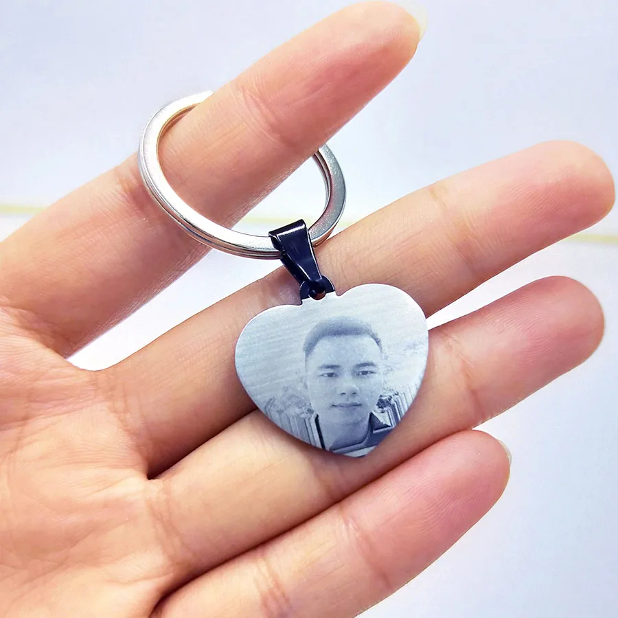 Custom Engraved Photo Titanium Steel Not Fade Black Heart Keychain Keyring Jewelry For Couples Family Friend Customized DIY Gift
Custom Engraved Photo Titanium Steel Not Fade Black Heart Keychain Keyring Jewelry For Couples Family Friend Customized DIY Gift