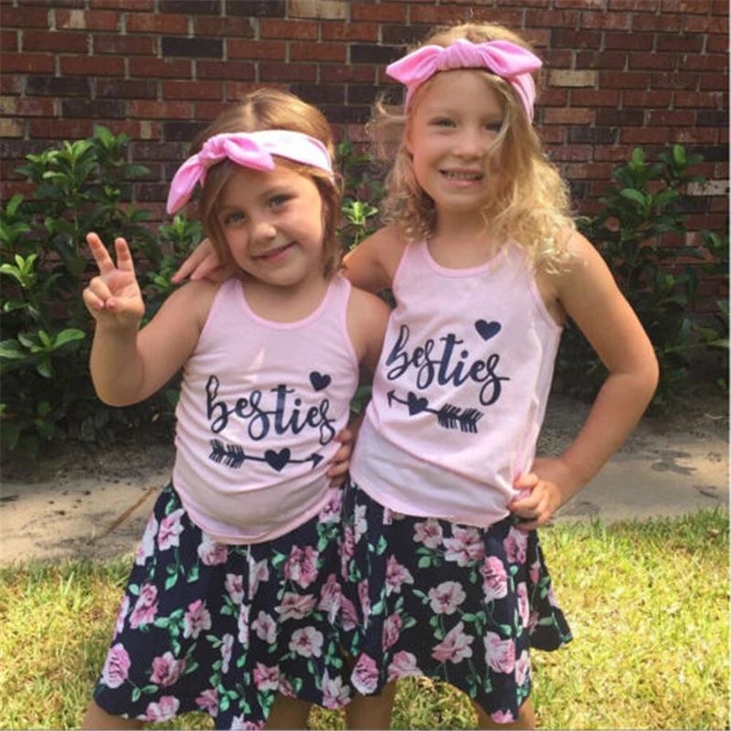 3Pcs 2018 Fashion Children Clothing Baby Girls Clothes Set Kid Girl BFF T-shirt TopS+Floral Skirt Baby Girl Princess Clothes Set
3Pcs 2018 Fashion Children Clothing Baby Girls Clothes Set Kid Girl BFF T-shirt TopS+Floral Skirt Baby Girl Princess Clothes Set