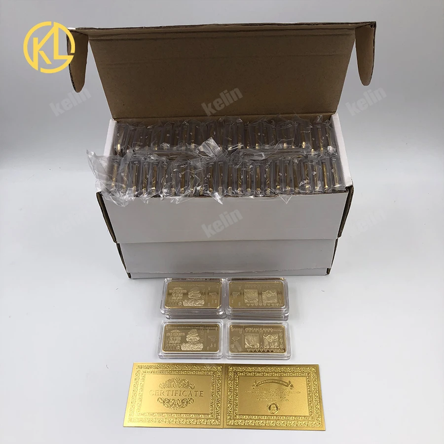 100pcs/lot Zimbabwe one hundred Trullion Dollars Gold Bar Banknote Coins with certificates and Free Shipping by Fedex TNT UPS
100pcs/lot Zimbabwe one hundred Trullion Dollars Gold Bar Banknote Coins with certificates and Free Shipping by Fedex TNT UPS