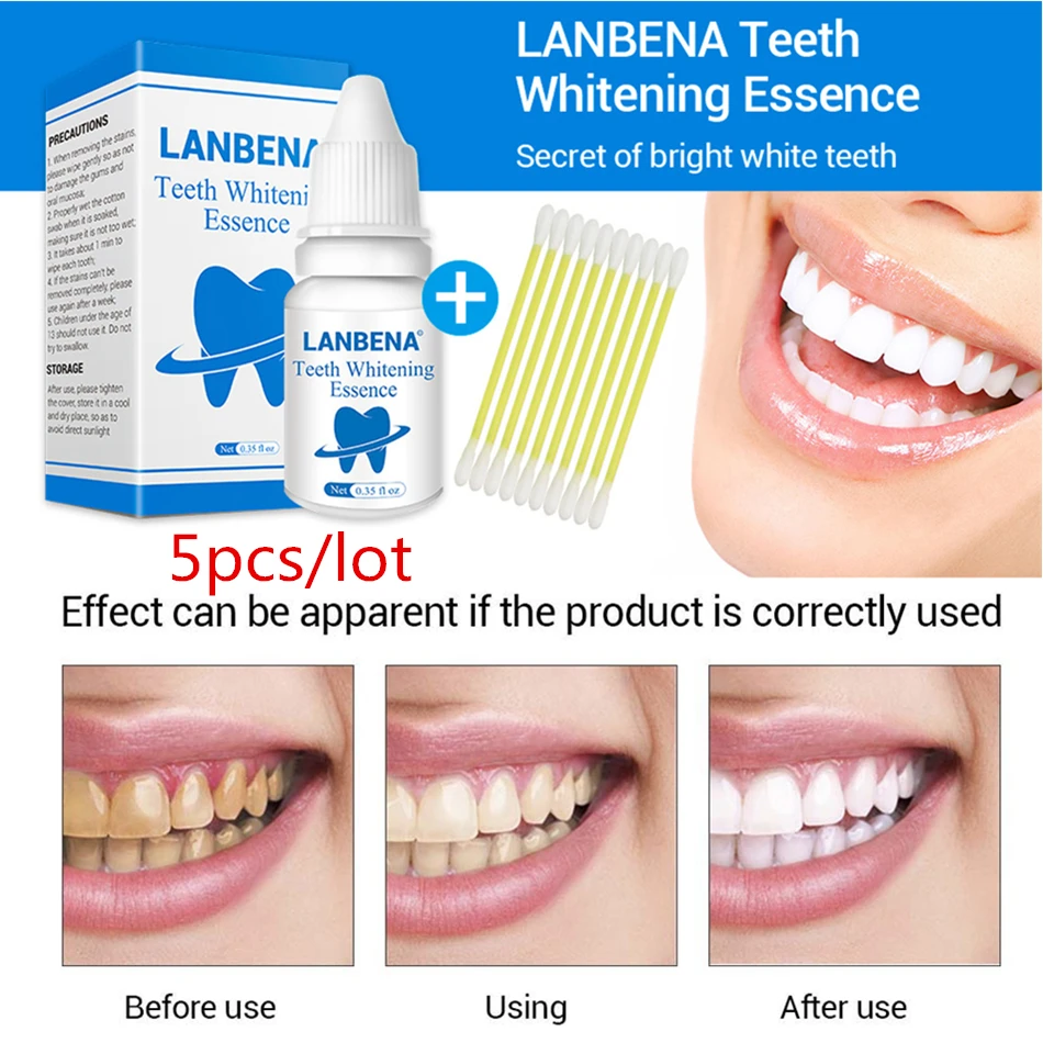 5pcs LANBENA Teeth Whitening Essence Borax Powder Oral Hygiene Cleaning Serum 10ml Smoke Coffee Tea Stain Removes Plaque Stains
5pcs LANBENA Teeth Whitening Essence Borax Powder Oral Hygiene Cleaning Serum 10ml Smoke Coffee Tea Stain Removes Plaque Stains