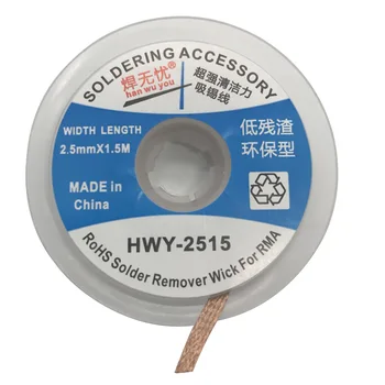 1PC Desoldering Braid Solder Remover Wick BGA Desoldering Wire Bra Worldwide 2.5mm
1PC Desoldering Braid Solder Remover Wick BGA Desoldering Wire Bra Worldwide 2.5mm
