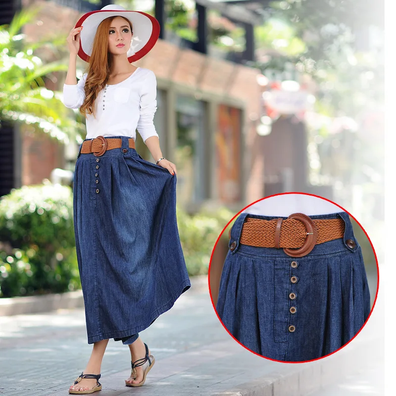 2018 Autumn and Spring Euramerican latest fashion plus size denim pleated skirts longuette expansion skirts for women 1021
2018 Autumn and Spring Euramerican latest fashion plus size denim pleated skirts longuette expansion skirts for women 1021