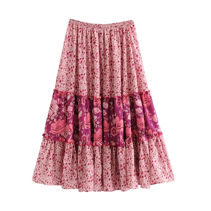 Women Sweet Ruffled Floral Print Skirts Vintage Mid Drawstring Elastic Waist Mid-Calf Cute Skirts FFZBQ37
Women Sweet Ruffled Floral Print Skirts Vintage Mid Drawstring Elastic Waist Mid-Calf Cute Skirts FFZBQ37