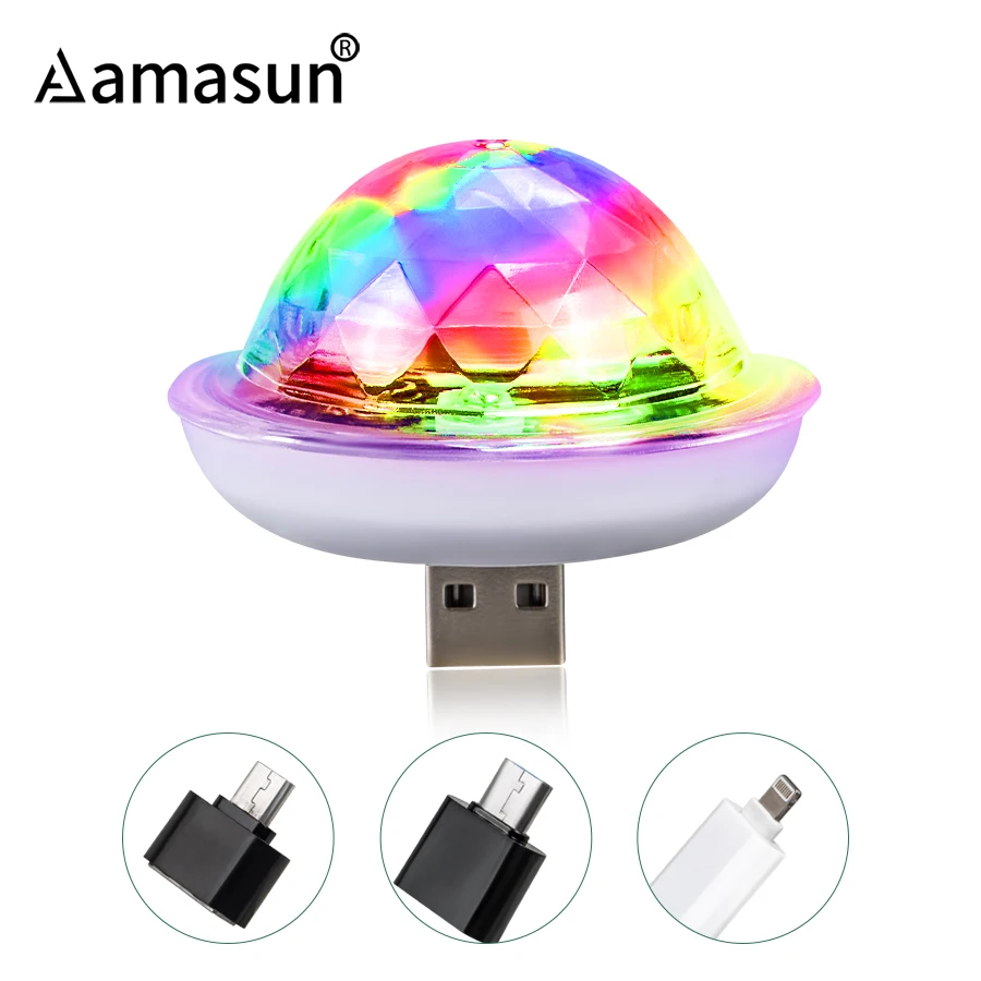 4W Mini USB Disco Light Magic Dj Light Stage Lighting Effect Light Micro USB Type-C Ios Crystal Disco Ball Sound Party Lights
4W Mini USB Disco Light Magic Dj Light Stage Lighting Effect Light Micro USB Type-C Ios Crystal Disco Ball Sound Party Lights