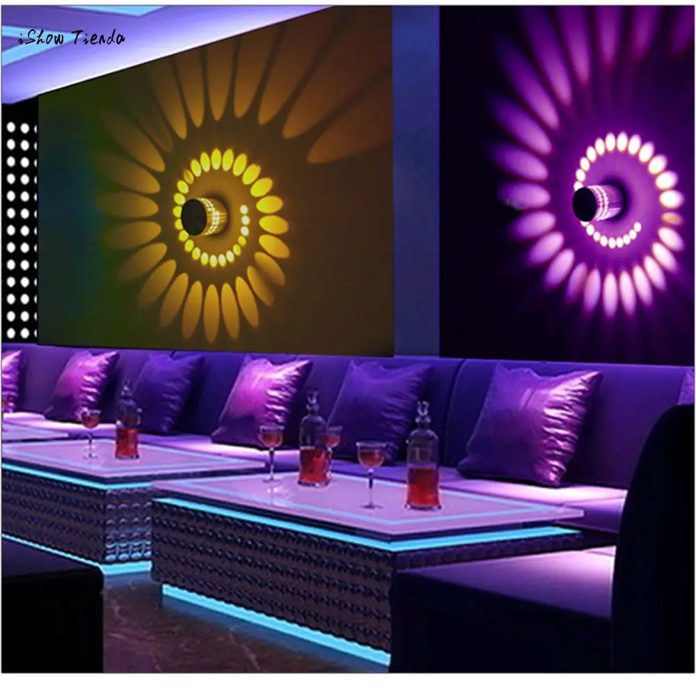 ISHOWTIENDA New 1pc 5.5*7cm 3W Colorful RGB Spiral Hole Wall Lamp Surface Install LED Light Luminaire Lighting Party Suppliy
ISHOWTIENDA New 1pc 5.5*7cm 3W Colorful RGB Spiral Hole Wall Lamp Surface Install LED Light Luminaire Lighting Party Suppliy
