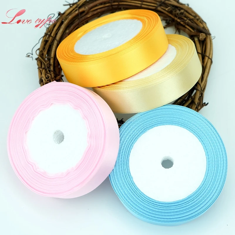 Атласная лента для свадебной вечеринки 25 мм 28 цветов 22 м|ribbon card|ribbon ringribbons for girls hair