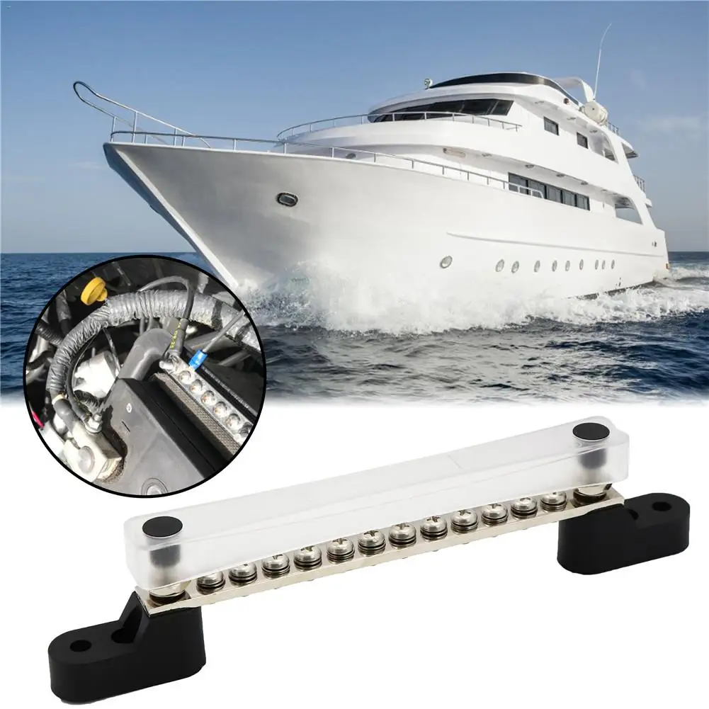 Terminal Bus Bar Block 14-Car RV Yacht Busbar Row 48V DC Single Row Straight Row 100A High Current
Terminal Bus Bar Block 14-Car RV Yacht Busbar Row 48V DC Single Row Straight Row 100A High Current