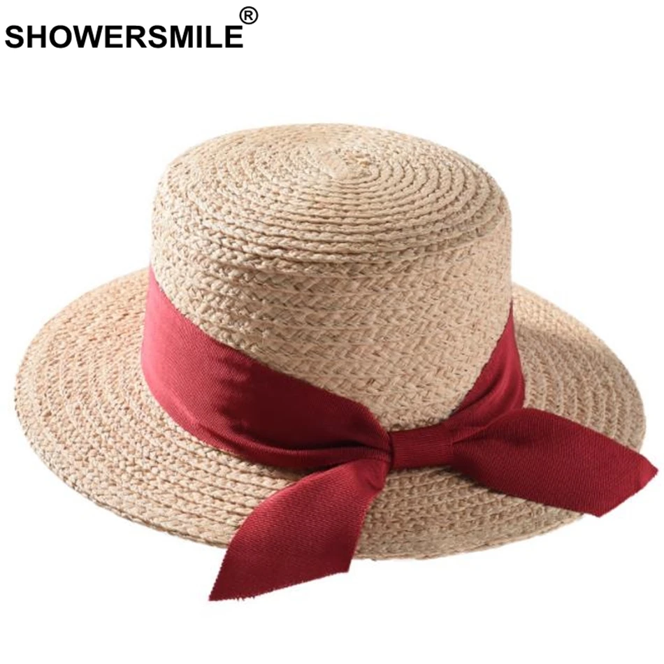 SHOWERSMILE Boater Sun Hat For Women Spring Summer Ladies Straw Red Rabbon Bowknot Hat Female British Style Retro Sun Hat
SHOWERSMILE Boater Sun Hat For Women Spring Summer Ladies Straw Red Rabbon Bowknot Hat Female British Style Retro Sun Hat