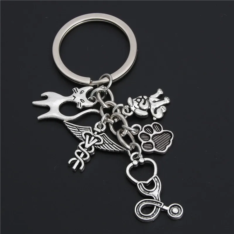 1pair Vet Keyring Silver Stethoscope Animal Charms Animal Dog Cat Nurse Key Chains Veterinary Jewelry Gift E2180
1pair Vet Keyring Silver Stethoscope Animal Charms Animal Dog Cat Nurse Key Chains Veterinary Jewelry Gift E2180