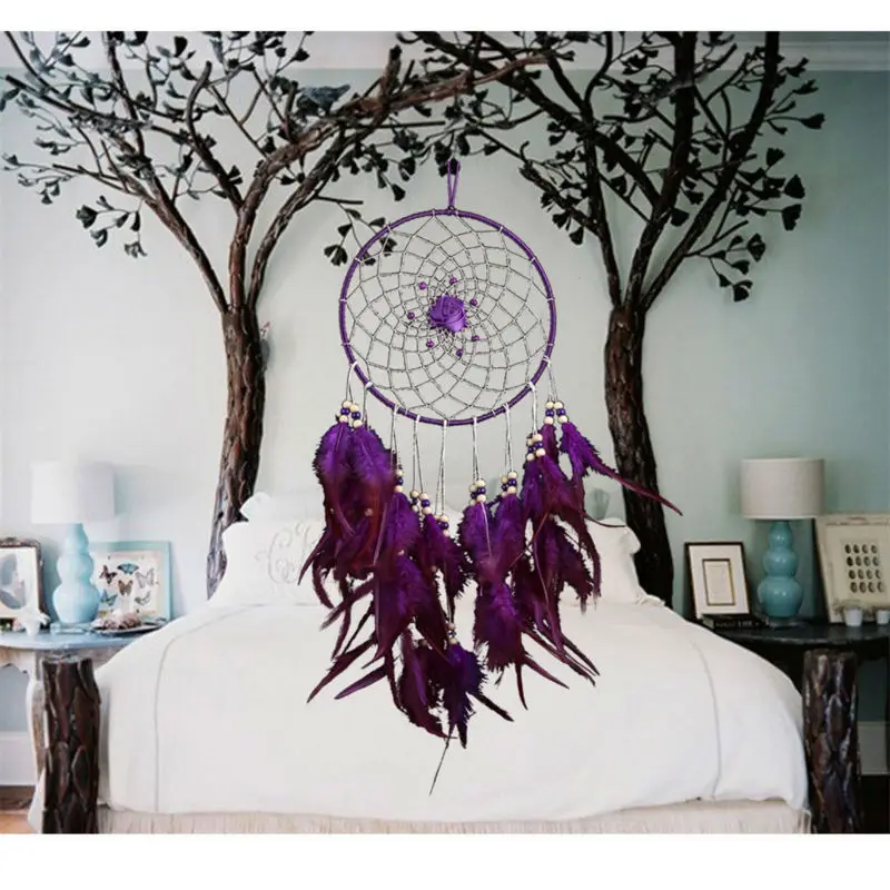 Artistic New fashion Gift Big Purple Dreamcatcher Wind Chimes Indian Style Flower Feather Pendant Dream Catcher Gift Hot Sale
Artistic New fashion Gift Big Purple Dreamcatcher Wind Chimes Indian Style Flower Feather Pendant Dream Catcher Gift Hot Sale
