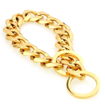 15mm/19mm Strong Gold Stainless Steel Curb Chain for Large Pet Dog Pitbull Doberman Trainning Collar Choker 18"-30"
15mm/19mm Strong Gold Stainless Steel Curb Chain for Large Pet Dog Pitbull Doberman Trainning Collar Choker 18"-30"
