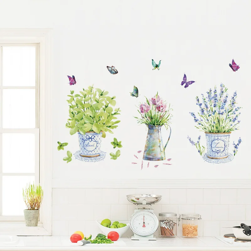 Diy green plants wall stickers potted flower pot butterfly kitchen cabinet stickers decals love home garden decor Free shipping
Diy green plants wall stickers potted flower pot butterfly kitchen cabinet stickers decals love home garden decor Free shipping