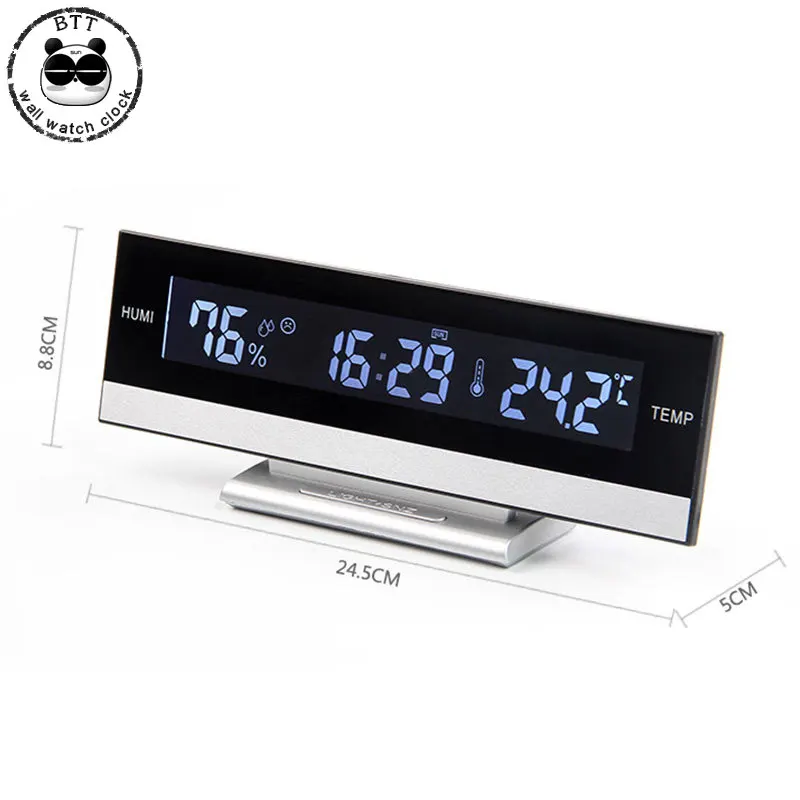 LCD Alarm Clock Large Screen LED Display Electronic Alarm Clock Desk Temperature Humidity Clock Electronic Alarm Clock
LCD Alarm Clock Large Screen LED Display Electronic Alarm Clock Desk Temperature Humidity Clock Electronic Alarm Clock