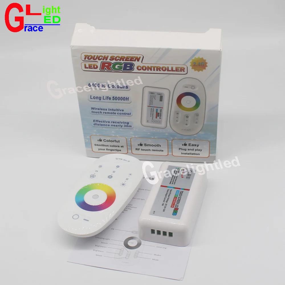 2.4G RGB LED Controller 3Channels 18A DC12-24V Touch Screen Remote Control for 5050 3528 RGB LED Strip light
2.4G RGB LED Controller 3Channels 18A DC12-24V Touch Screen Remote Control for 5050 3528 RGB LED Strip light