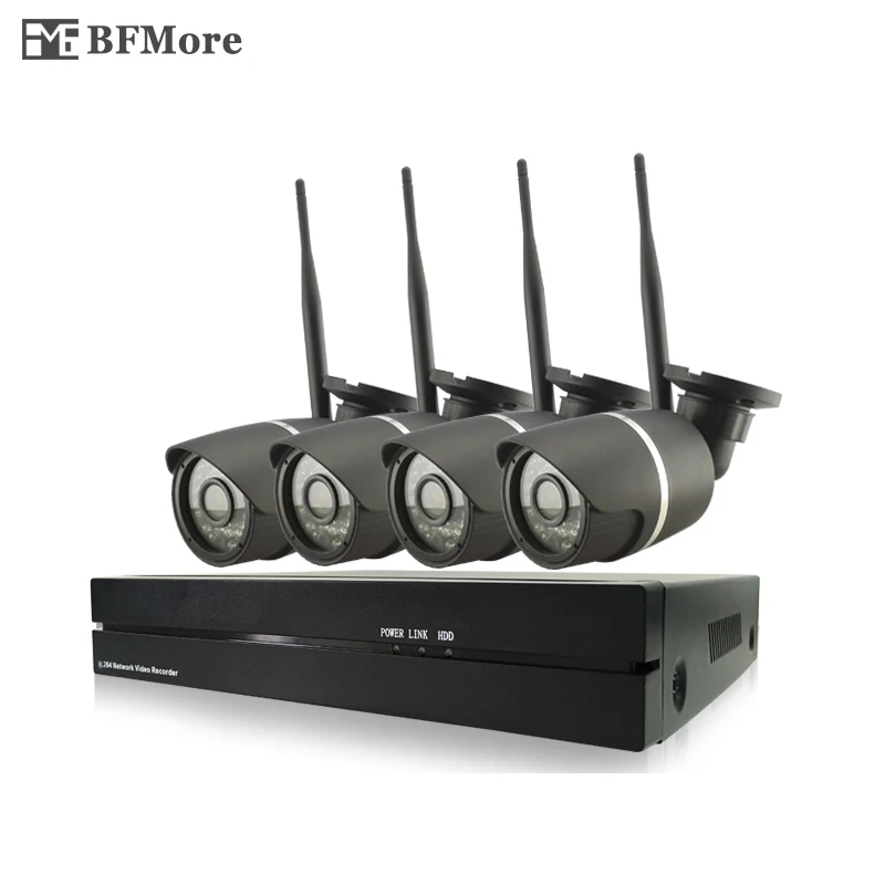BFMore CCTV система Sony 1080P 4ch Беспроводной NVR комплект ИК ночного видения IP камера wifi