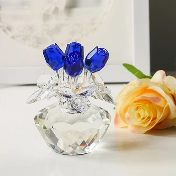 H&D Blue Crystal Rose Paperweight Spring Bouquet Figurines Gifts For Her/Mother Home Decoration Ornament Souvenir Wedding Favors
H&D Blue Crystal Rose Paperweight Spring Bouquet Figurines Gifts For Her/Mother Home Decoration Ornament Souvenir Wedding Favors