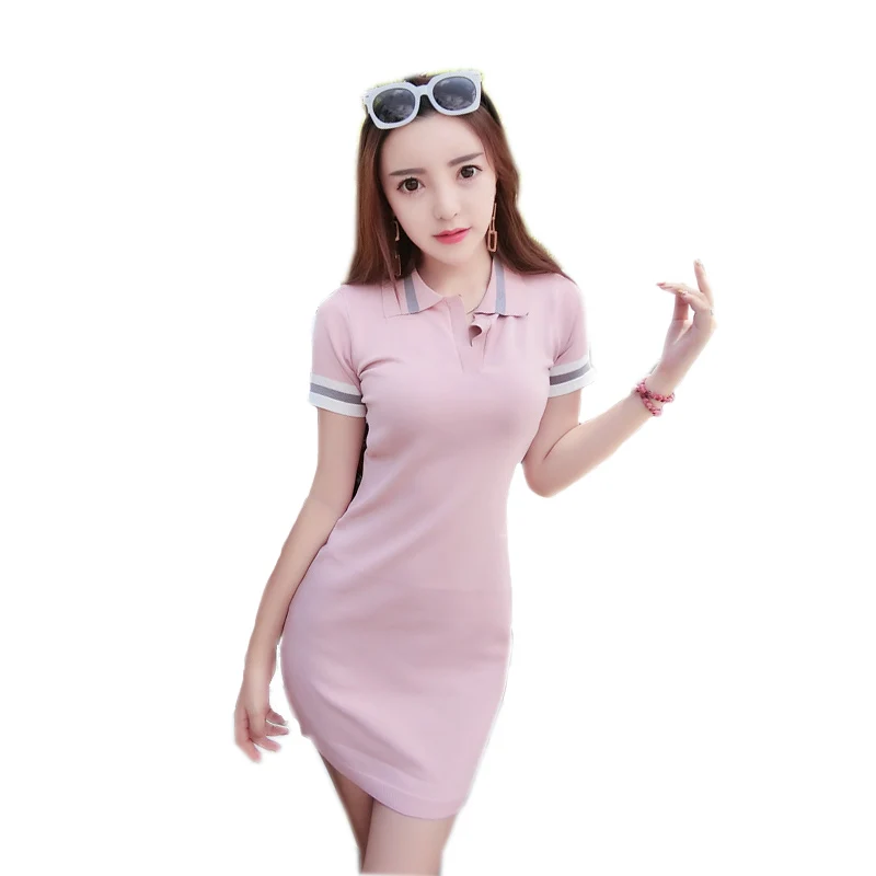 2018 Summer Slim Sheath Sexy Short Sleeve Pullover Polo Mini Dress Female Women donne si vestono vestido de mujer Dress donne
2018 Summer Slim Sheath Sexy Short Sleeve Pullover Polo Mini Dress Female Women donne si vestono vestido de mujer Dress donne