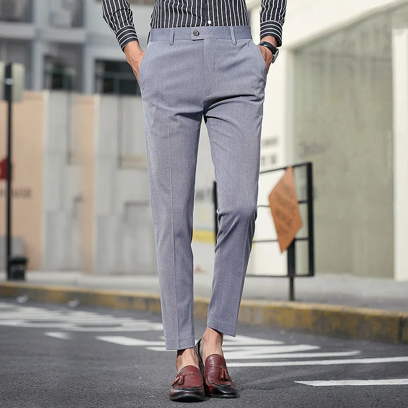 Новые повседневные мужские брюки длиной до лодыжки легкие летние модные в