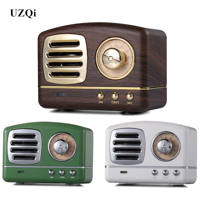 UZQi Portable Speaker Vintage Radio 3D Stereo HiFi Sound Mini Bluetooth Speaker Nostalgic Heavy Bass TF Card USB AUX Speaker
UZQi Portable Speaker Vintage Radio 3D Stereo HiFi Sound Mini Bluetooth Speaker Nostalgic Heavy Bass TF Card USB AUX Speaker