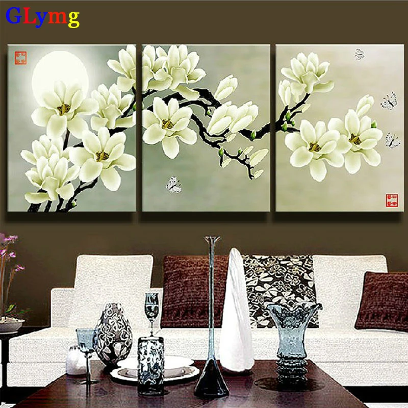 GLymg Needlework Cotton Embroidery 3D DIY Cross-stitching Triptych Cross Stitch Sets Magnolia Kits Flower Series Home Decoration
GLymg Needlework Cotton Embroidery 3D DIY Cross-stitching Triptych Cross Stitch Sets Magnolia Kits Flower Series Home Decoration