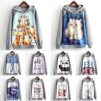 2018 Women Letter Animal Print Hoodie Jumper Pullover Hooded Sweatshirt Cartoon Tops
2018 Women Letter Animal Print Hoodie Jumper Pullover Hooded Sweatshirt Cartoon Tops