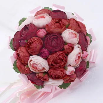 Free Shipping Artificial Peony Flower Bouquet for Wedding Bride Bridesmaid Holding Flower Event Party Decoration Flower Handmade
Free Shipping Artificial Peony Flower Bouquet for Wedding Bride Bridesmaid Holding Flower Event Party Decoration Flower Handmade