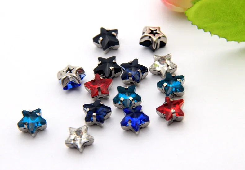 20 шт./партия стразы со звездами из хрустального стекла 10 мм|sew-on rhinestones|rhinestone with