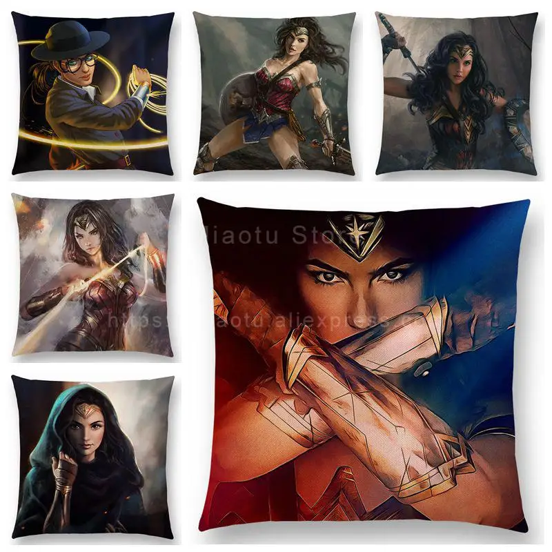 18 inches square Super wonder woman Cushion Cover American heroine Throw Pillow case Drop shipping custom cushion case
18 inches square Super wonder woman Cushion Cover American heroine Throw Pillow case Drop shipping custom cushion case