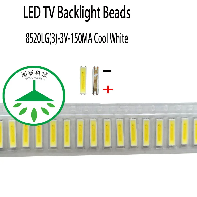 100pcs/lot new led 8520lg(3) 3v 150ma lamp beads cool white for repair led lcd tv backlight light bar chip hot
100pcs/lot new led 8520lg(3) 3v 150ma lamp beads cool white for repair led lcd tv backlight light bar chip hot