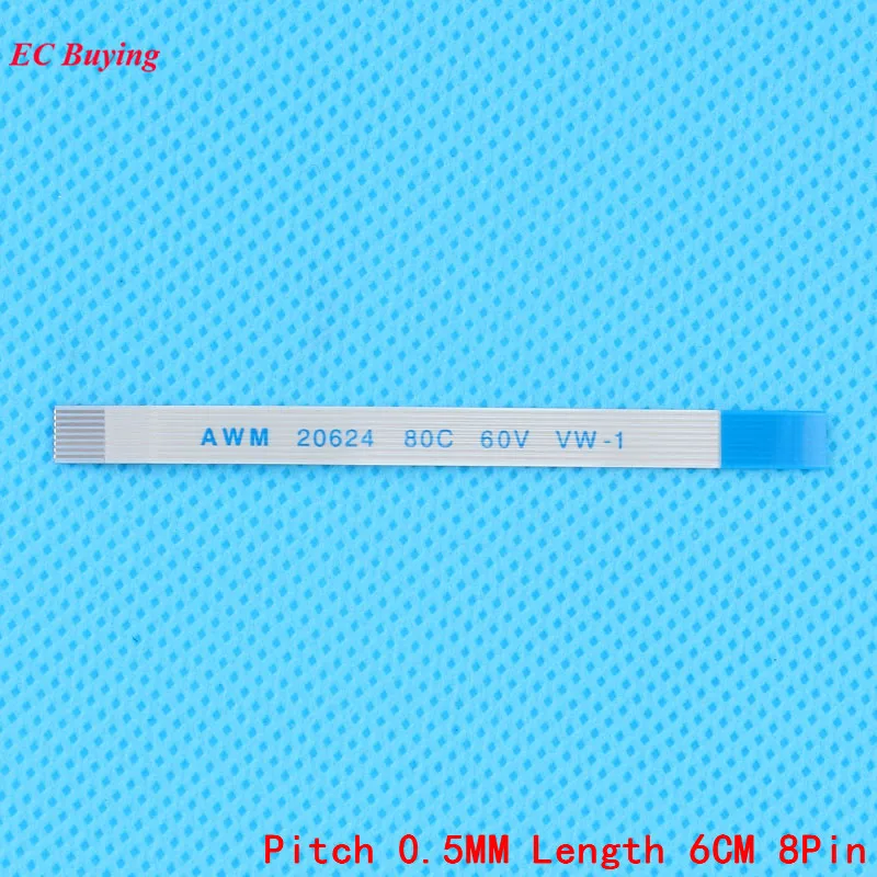 FFC/FPC Flexible Flat Cable 8Pin Reverse Direction Ribbon Flat Cable LCD Cable 0.5mm Pitch Length 6cm 8 Pins 5Pcs
FFC/FPC Flexible Flat Cable 8Pin Reverse Direction Ribbon Flat Cable LCD Cable 0.5mm Pitch Length 6cm 8 Pins 5Pcs