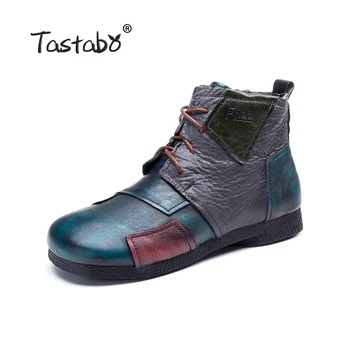Tastabo Handmade Boots For Women Genuine Leather Ankle