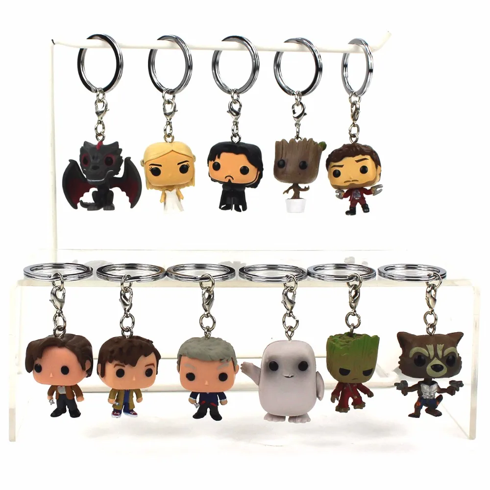 Tree Man Rocket Star Lord Daenerys Targaryen Jhon Snow Drogon Doctor Who Adipose PVC Figure Toy Keychain
Tree Man Rocket Star Lord Daenerys Targaryen Jhon Snow Drogon Doctor Who Adipose PVC Figure Toy Keychain