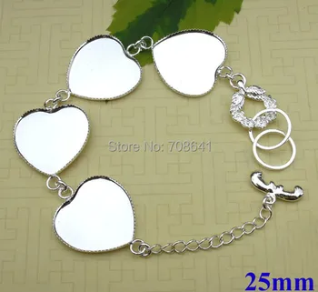 Blank Bracelet bases 25mm Inner Heart Bezel pad Glass Cabochon cuff Brass Bangle Bracelet Settings DIY Findings Silver tone
Blank Bracelet bases 25mm Inner Heart Bezel pad Glass Cabochon cuff Brass Bangle Bracelet Settings DIY Findings Silver tone