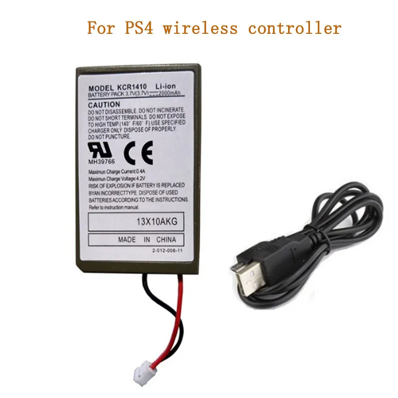 3.7V 1000mAh PS4 Battery Pack+USB Charger Cable for Sony PlayStatoin4 PS4 Wireless Controller Lithium Chargeable Batteries
3.7V 1000mAh PS4 Battery Pack+USB Charger Cable for Sony PlayStatoin4 PS4 Wireless Controller Lithium Chargeable Batteries
