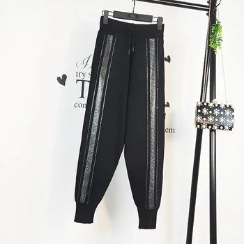 Knitting Pants Women New Fashion Heavy Iron Drill Casual Trouser Loose Spring and Summer Black Knitted Trousers Female Pants
Knitting Pants Women New Fashion Heavy Iron Drill Casual Trouser Loose Spring and Summer Black Knitted Trousers Female Pants