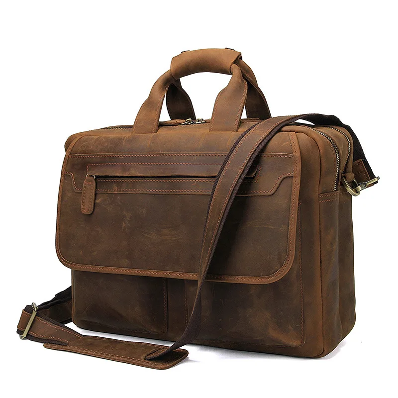 BOLEKE Crazy Horse Leather Briefcase Real Leather Business Bag Laptop Shoulder Bag Multifunctional Cowhide Travel
BOLEKE Crazy Horse Leather Briefcase Real Leather Business Bag Laptop Shoulder Bag Multifunctional Cowhide Travel
