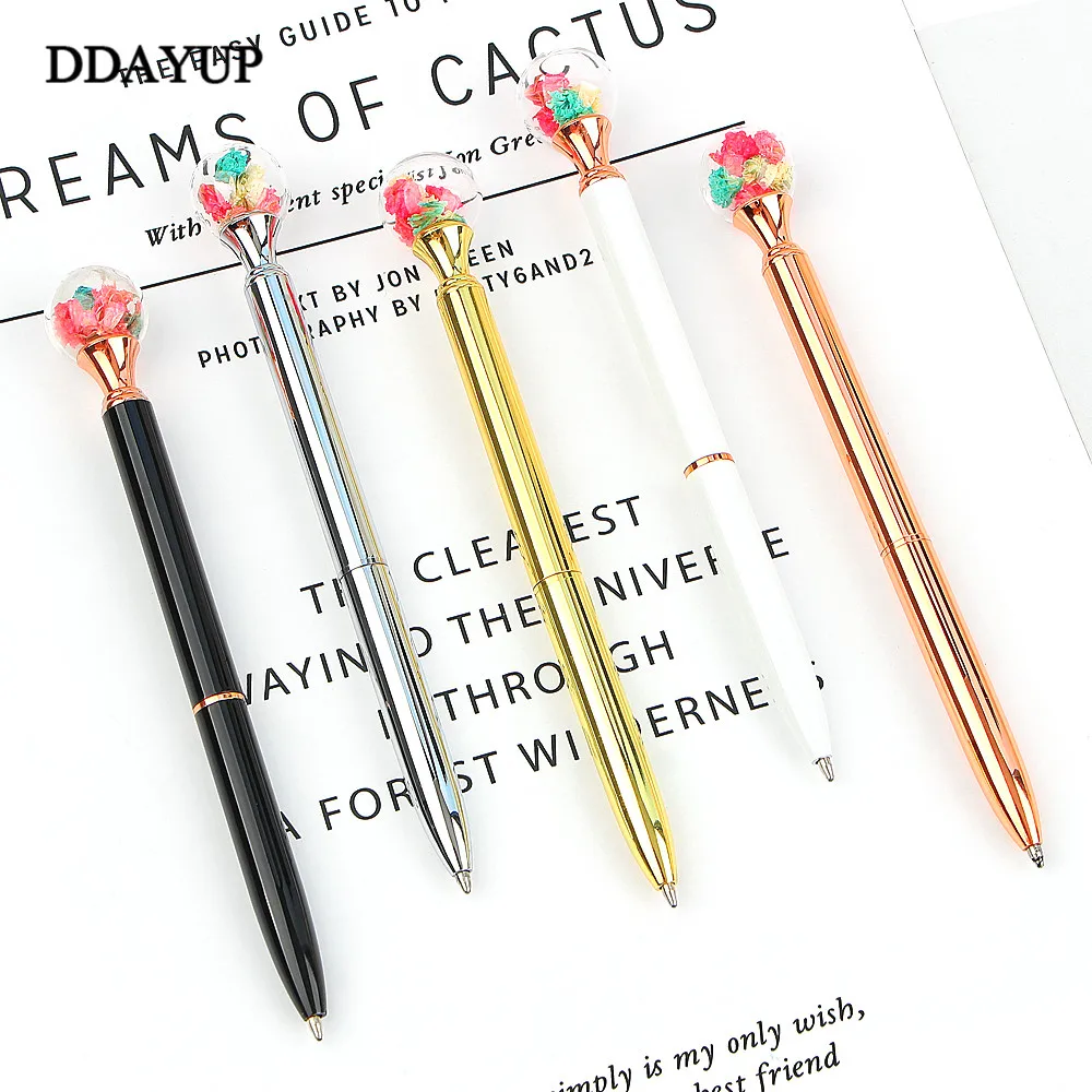 Crystal Ball Petal Ball Pens Wedding Metal Ballpoint Pens for School Stationery Office Supplies
Crystal Ball Petal Ball Pens Wedding Metal Ballpoint Pens for School Stationery Office Supplies