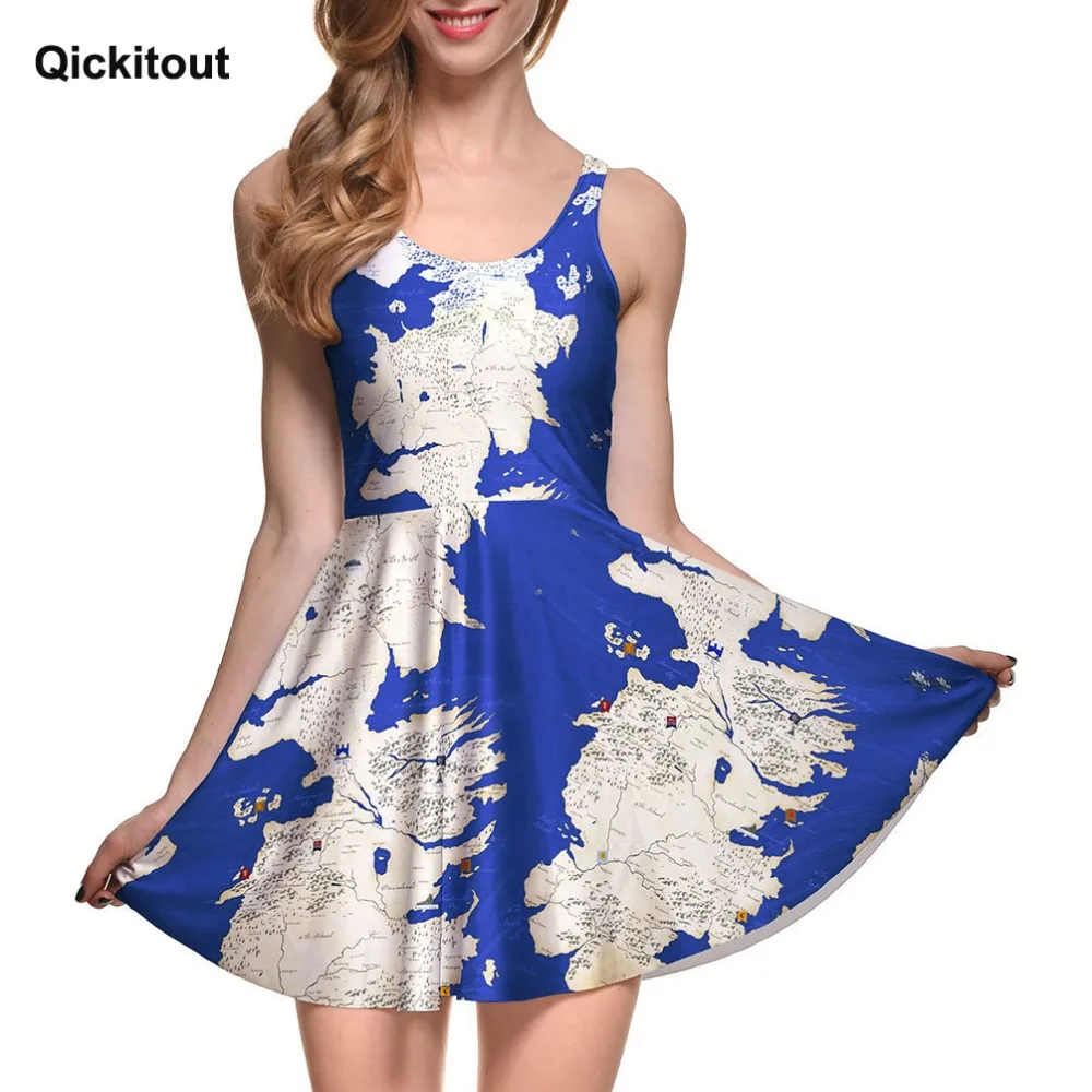 Qickitout Hot Sale Summer Style Women's Dress Map Pattern Print Dress Sleeveless Dress Fitness Beach DRESS Drop Shipping
Qickitout Hot Sale Summer Style Women's Dress Map Pattern Print Dress Sleeveless Dress Fitness Beach DRESS Drop Shipping