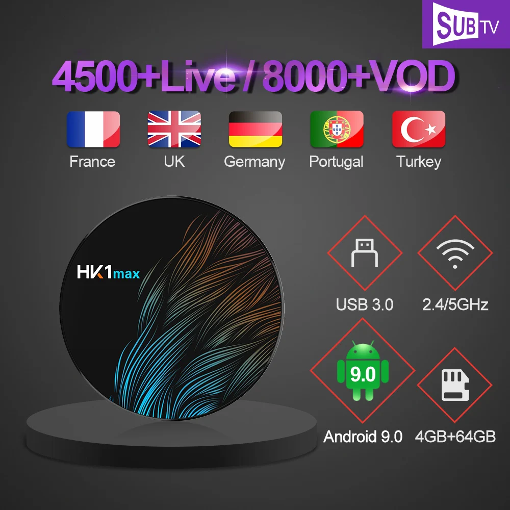 IPTV HK1 Max France Italy IP TV Turkey Arabic Russia IPTV Subscription Android TV Box 9.0 Ex-Yu Spain IPTV Italian French Arabic
IPTV HK1 Max France Italy IP TV Turkey Arabic Russia IPTV Subscription Android TV Box 9.0 Ex-Yu Spain IPTV Italian French Arabic