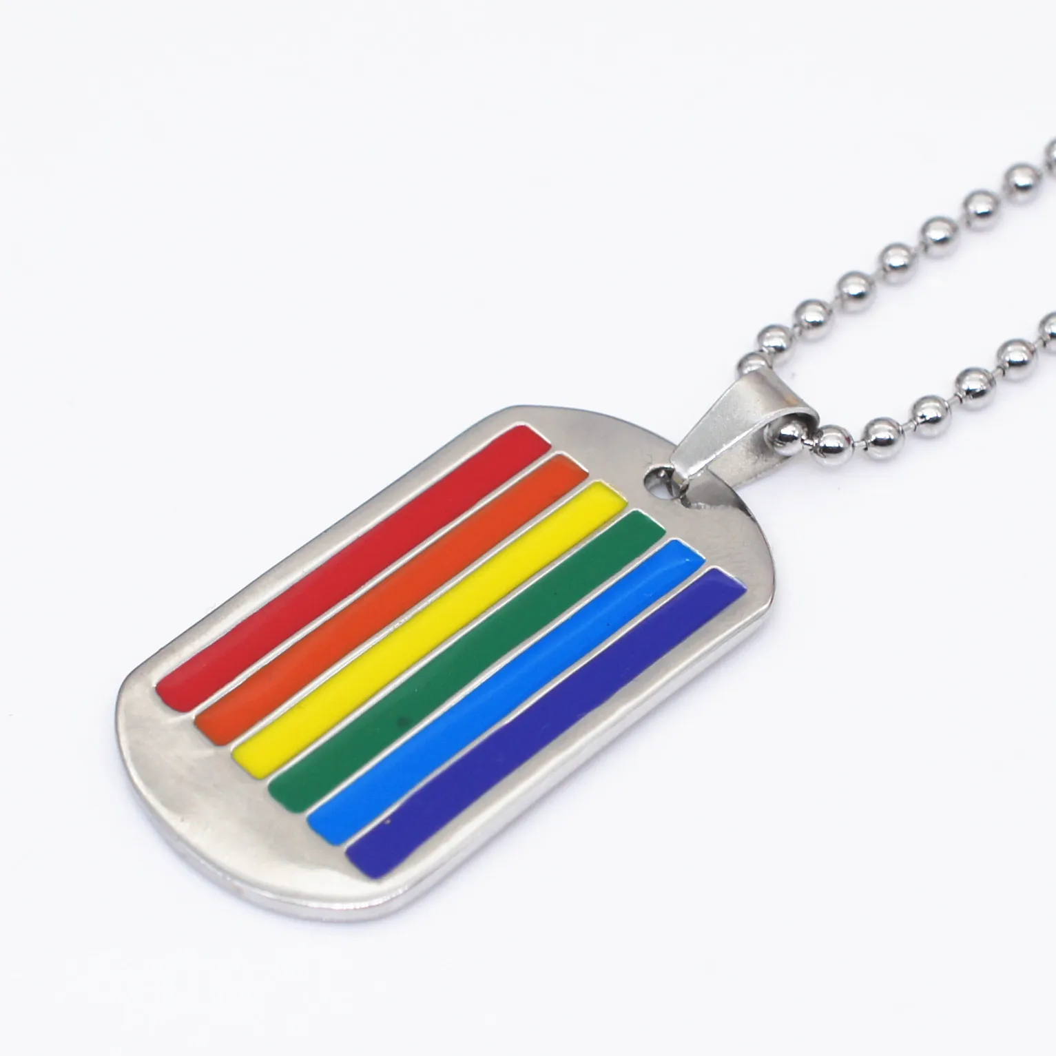 Rainbow LGBT Dog Tag Gay and Lesbian Pride Pendant Stainless Steel Long Chain Necklace for Man Women Fashion Jewelry
Rainbow LGBT Dog Tag Gay and Lesbian Pride Pendant Stainless Steel Long Chain Necklace for Man Women Fashion Jewelry