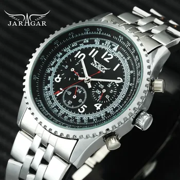 JARAGAR Fashion Automatic Mechanical Watch Men Metal Strap 3 Dials 6 Hands Calendar Multifunction Mens Watches Top Brand Luxury
JARAGAR Fashion Automatic Mechanical Watch Men Metal Strap 3 Dials 6 Hands Calendar Multifunction Mens Watches Top Brand Luxury
