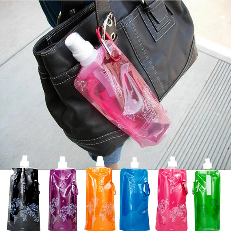 6 Colors Foldable Water Bottle Bags 480ML Environmental Protection Collapsible Portable Outdoor Sports Water Bottles for Hiking
6 Colors Foldable Water Bottle Bags 480ML Environmental Protection Collapsible Portable Outdoor Sports Water Bottles for Hiking